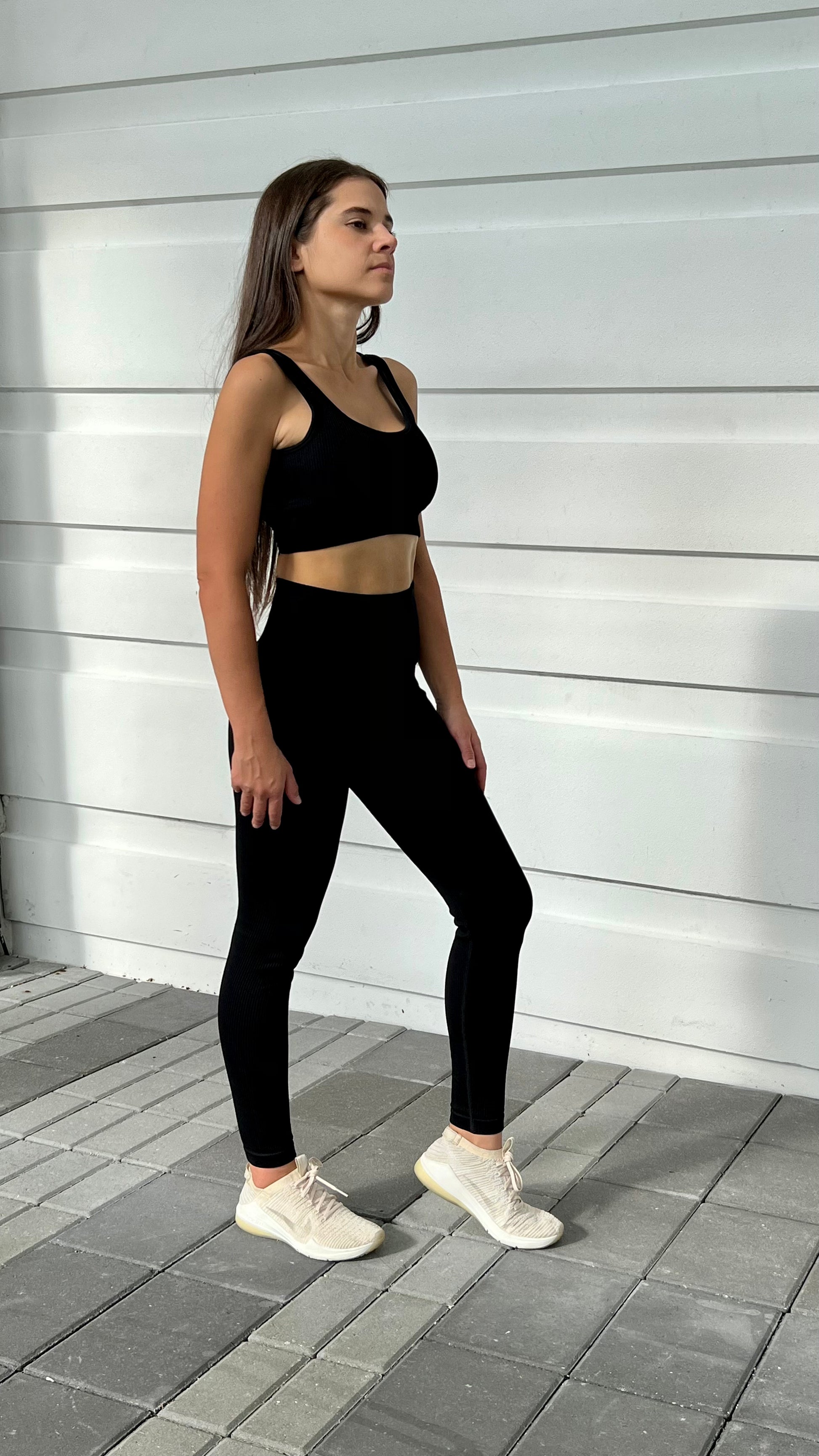 Women's Workout Legging Set (Black)